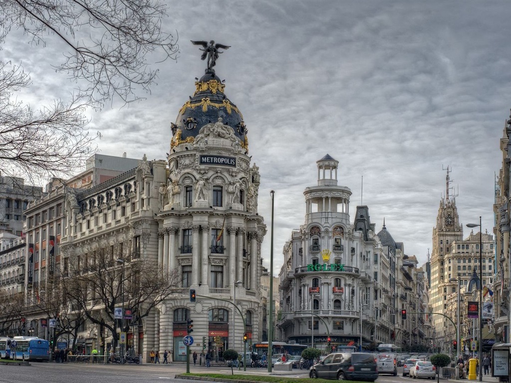 マドリードスペインの首都、都市の風景のHDの壁紙 #11 - 1024x768
