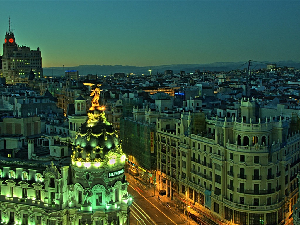 마드리드의 스페인의 수도, 도시 풍경의 HD 배경 화면 #13 - 1024x768