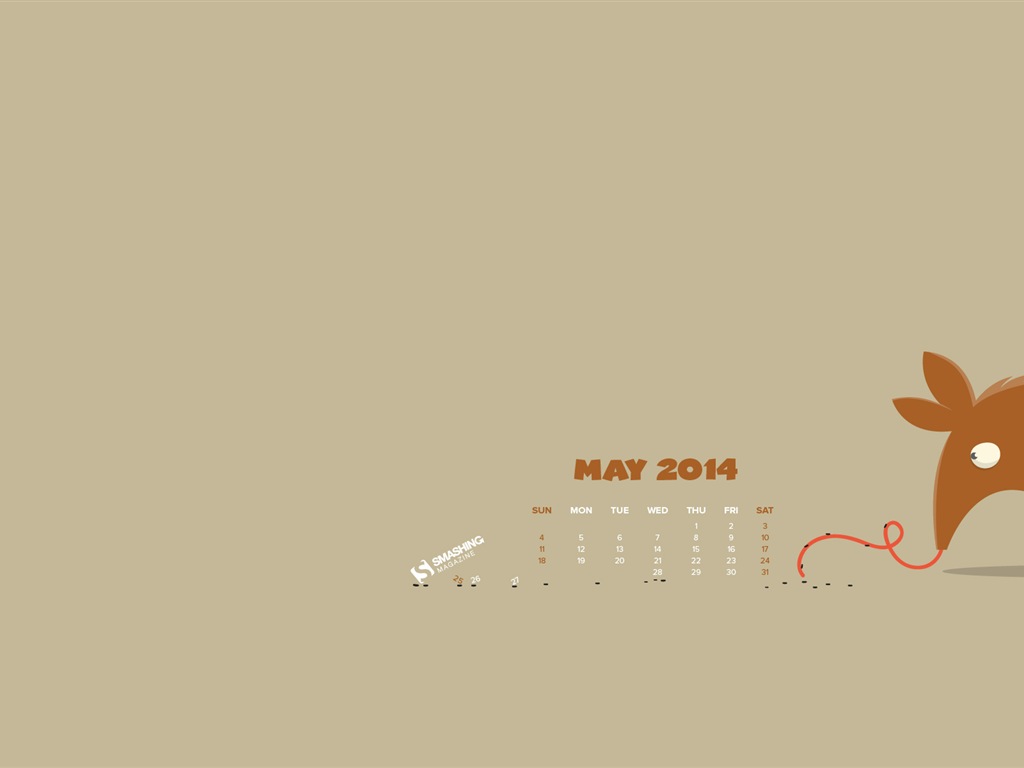 May 2014 calendar wallpaper (2) #18 - 1024x768