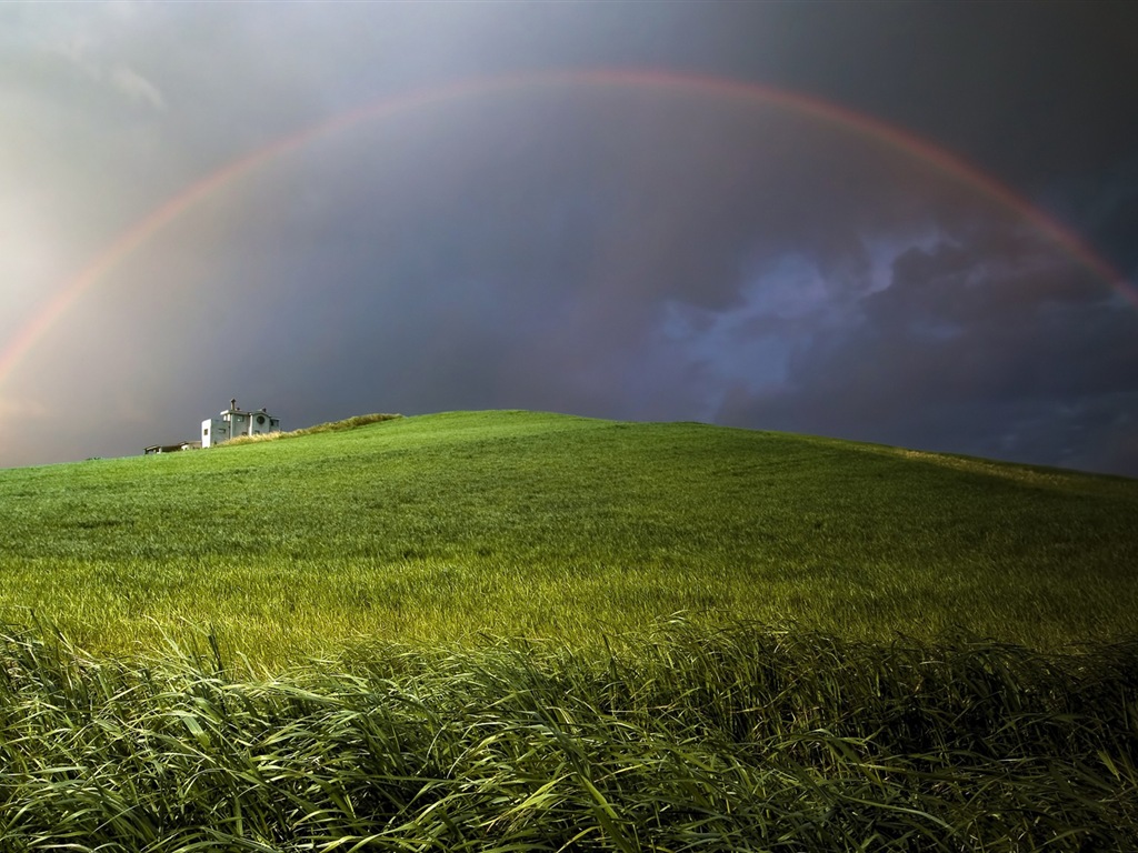 Schöner Regenbogen Landschaft HD Wallpaper #2 - 1024x768