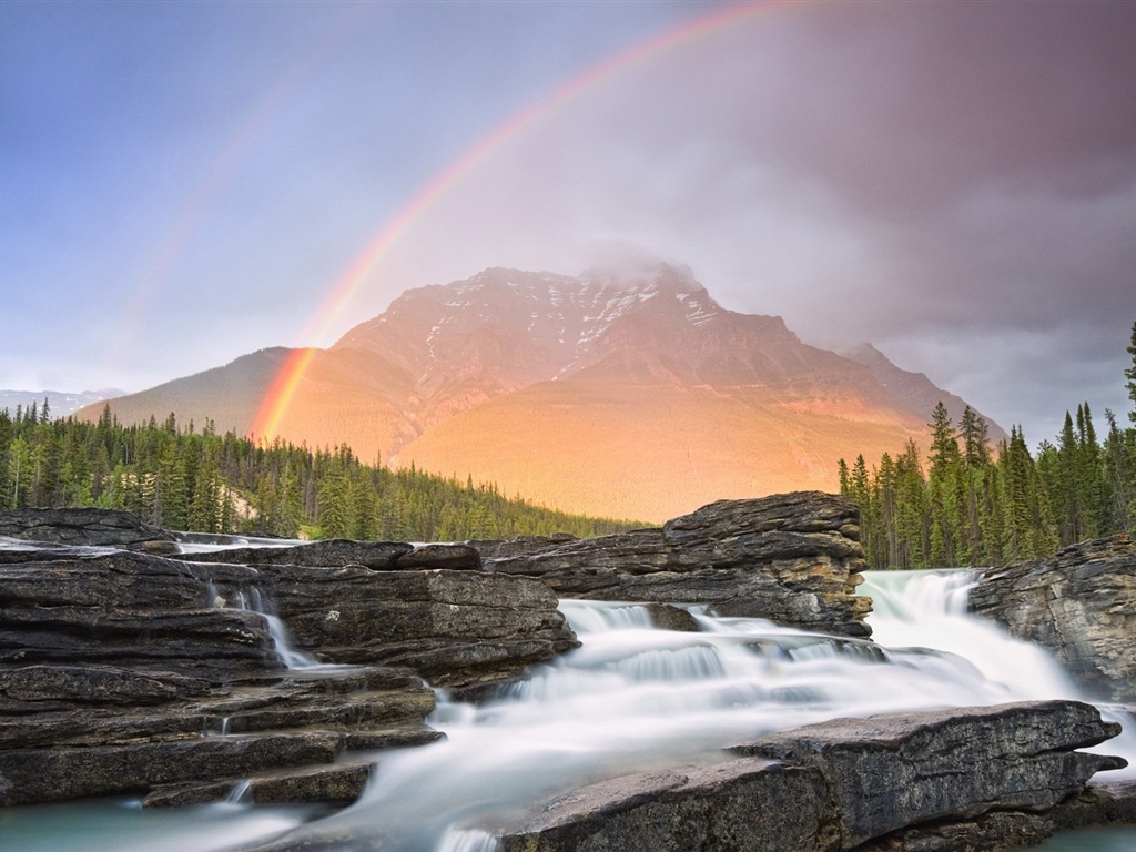 Schöner Regenbogen Landschaft HD Wallpaper #7 - 1024x768