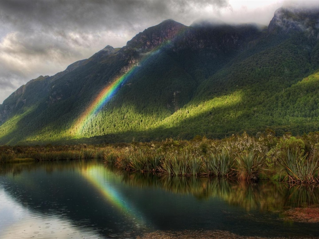 Schöner Regenbogen Landschaft HD Wallpaper #8 - 1024x768