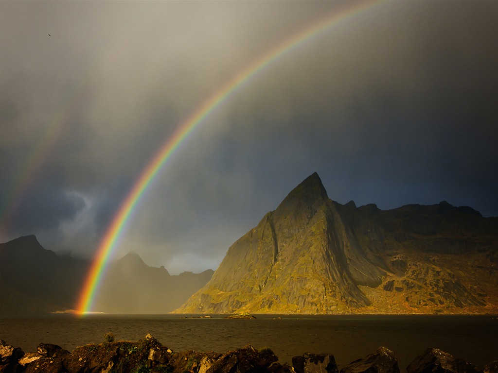 Schöner Regenbogen Landschaft HD Wallpaper #11 - 1024x768