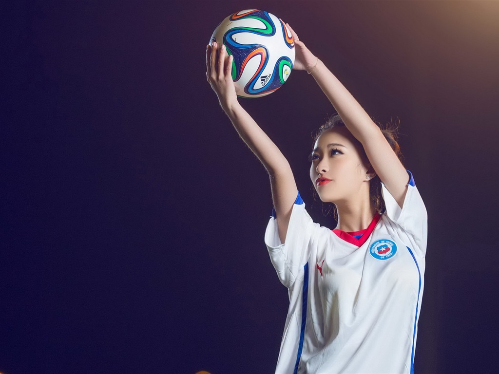 32 World Cup dresy, fotbalové dítě krásné dívky HD Tapety na plochu #14 - 1024x768