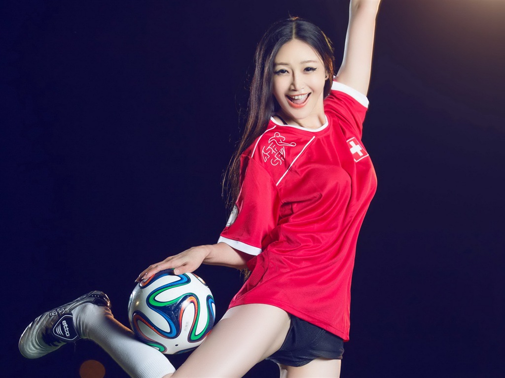 32 World Cup dresy, fotbalové dítě krásné dívky HD Tapety na plochu #18 - 1024x768