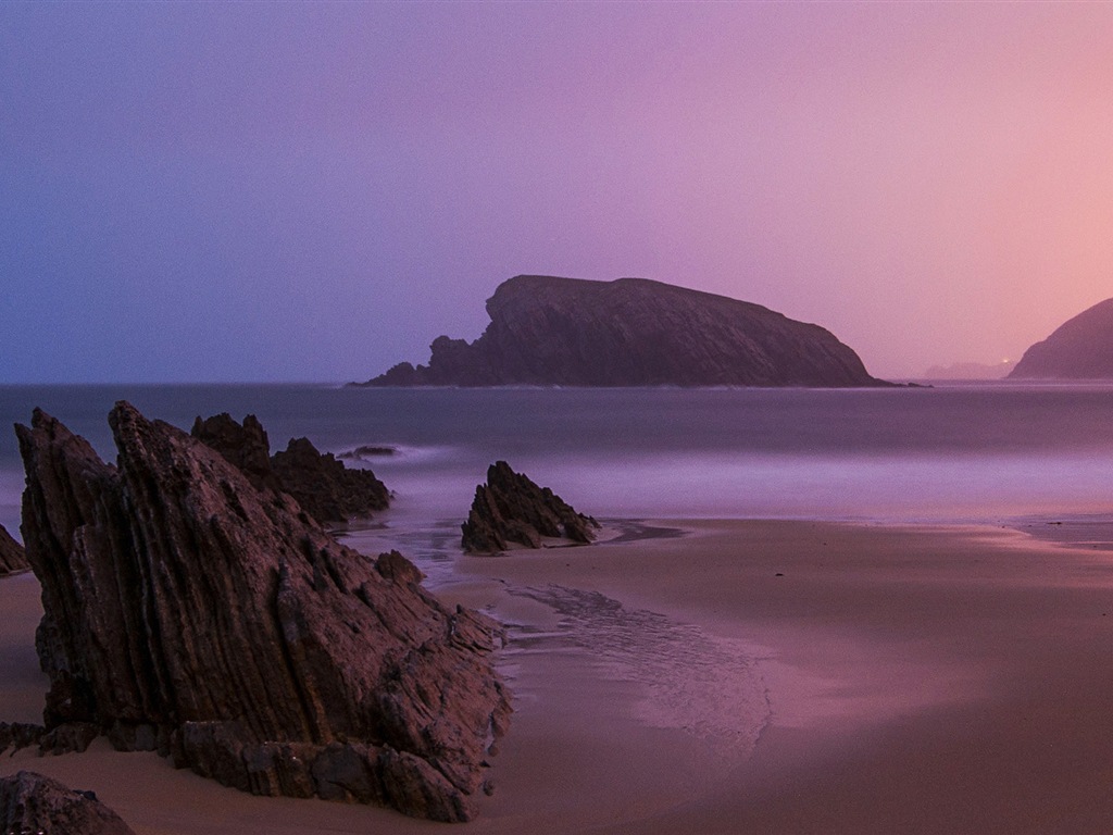 Schöner Strand Sonnenuntergang, Windows 8 Panorama-Widescreen-Wallpaper #5 - 1024x768