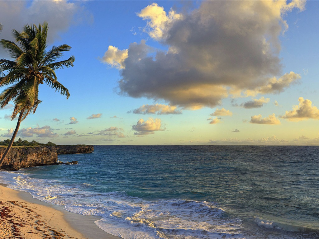 Schöner Strand Sonnenuntergang, Windows 8 Panorama-Widescreen-Wallpaper #6 - 1024x768