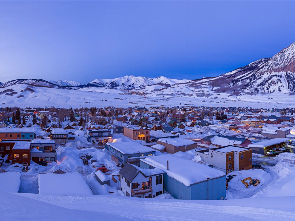 寒冷冬天美麗的雪景，Windows 8 全景寬屏壁紙 #4 - 1024x768