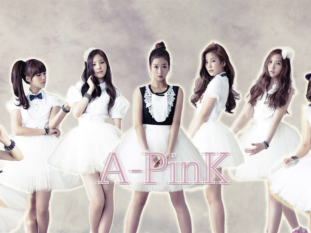 Groupe de musique de fille coréenne, A wallpapers HD rose #12 - 1024x768