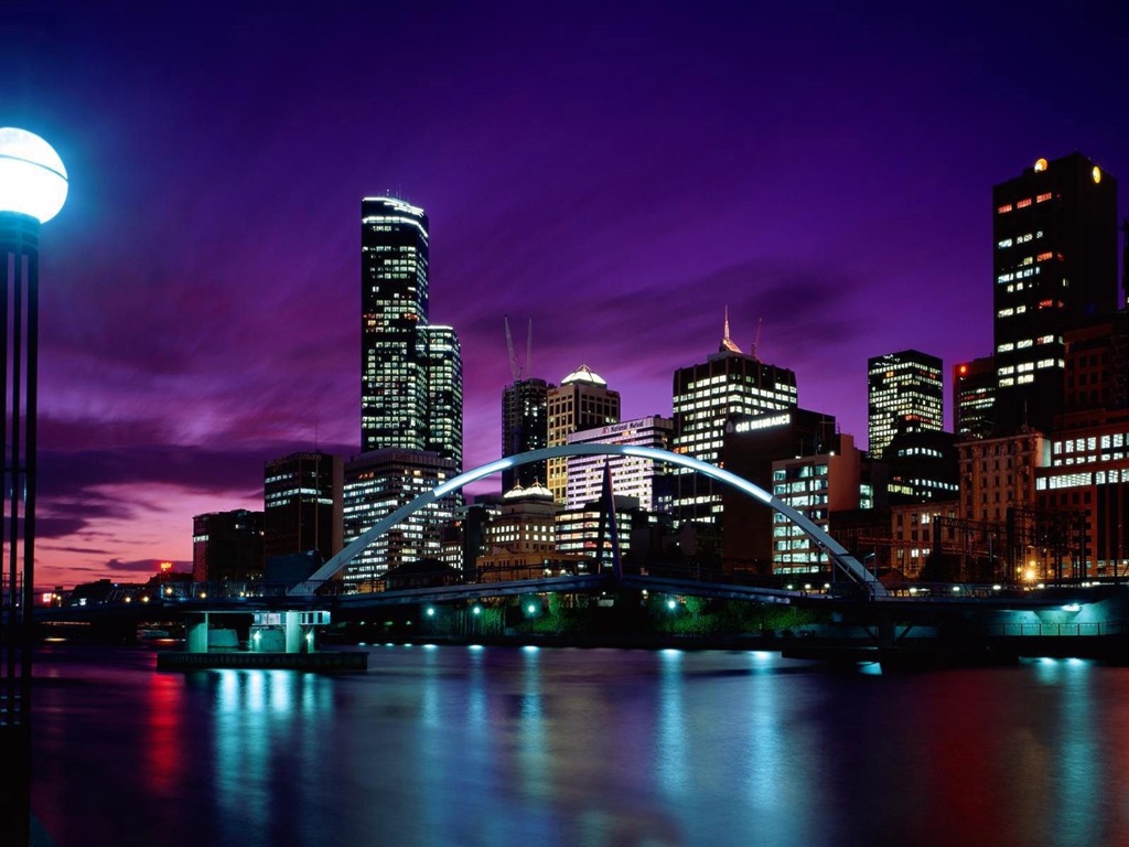 호주 멜버른 도시의 HD 배경 화면 #3 - 1024x768
