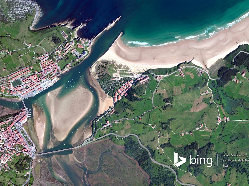 Microsoft Bing HD wallpapers: Aerial view of Europe #8 - 1024x768