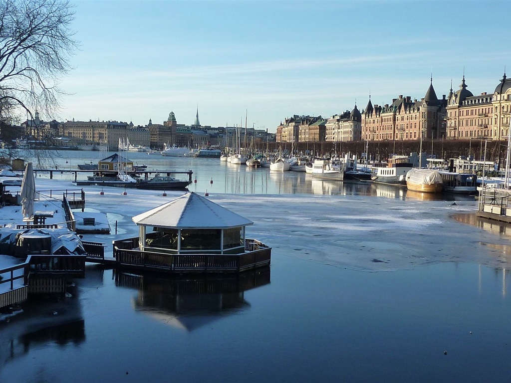 Stockholm, Švédsko, město krajina tapety #2 - 1024x768