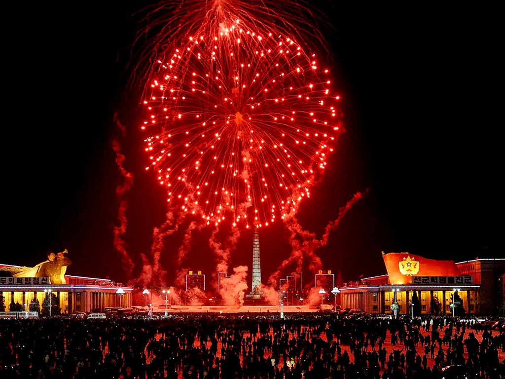 夜空下的美景，煙花精美壁紙 #6 - 1024x768