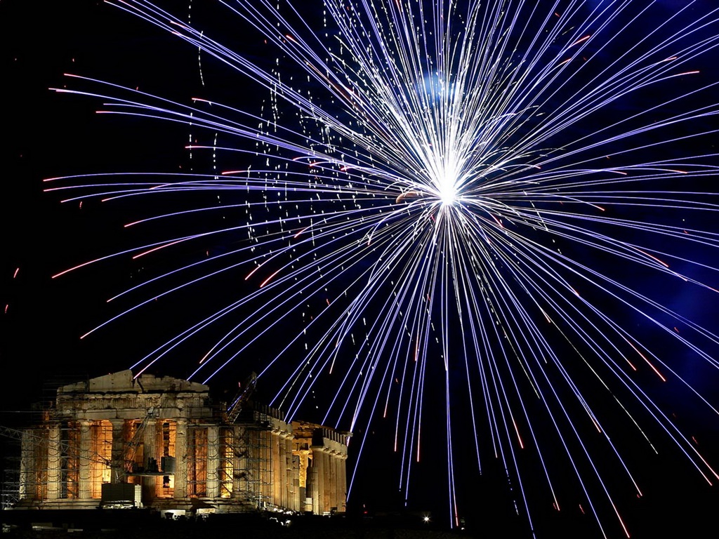 Die Schönheit des Nachthimmels, Feuerwerk schöne Hintergrundbilder #27 - 1024x768