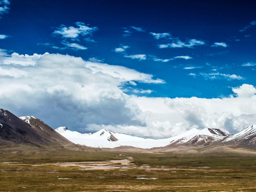 Plateau Qinghai beau fond d'écran de paysage #12 - 1024x768