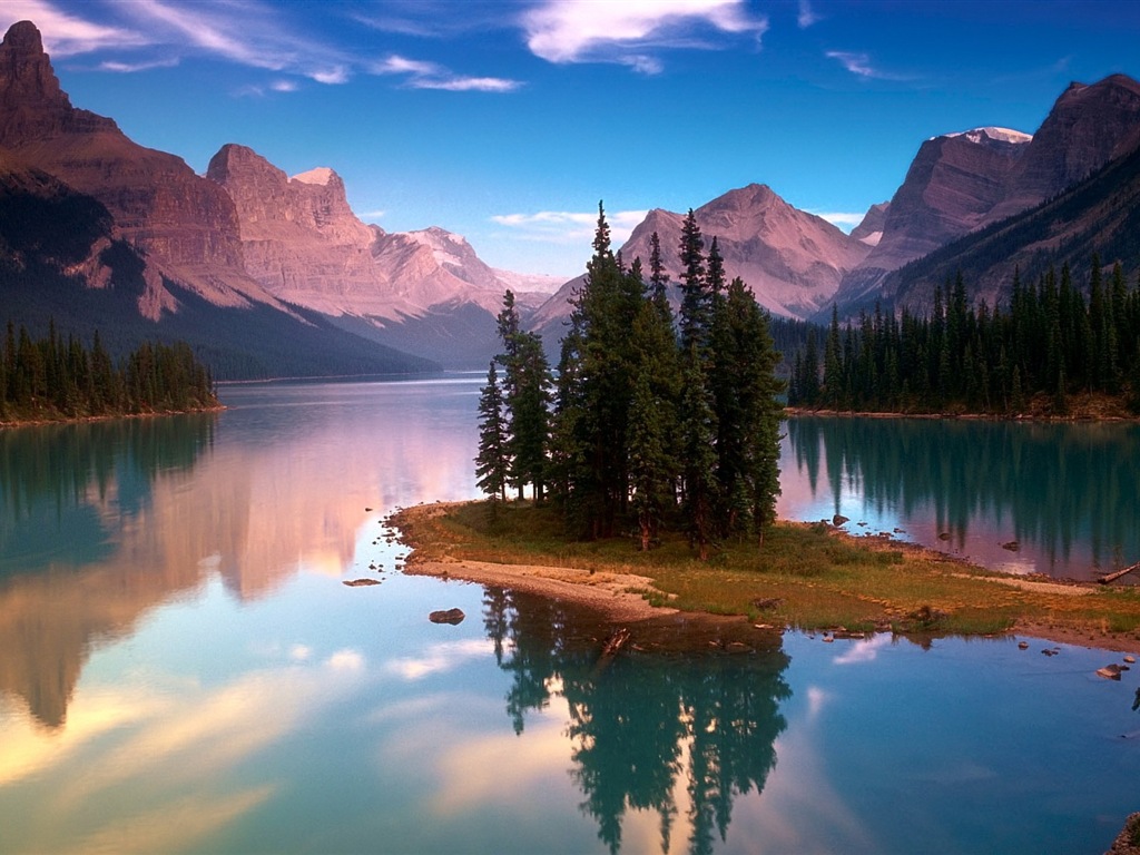 Sunshine lesní jezera krása přírody HD tapetu #15 - 1024x768