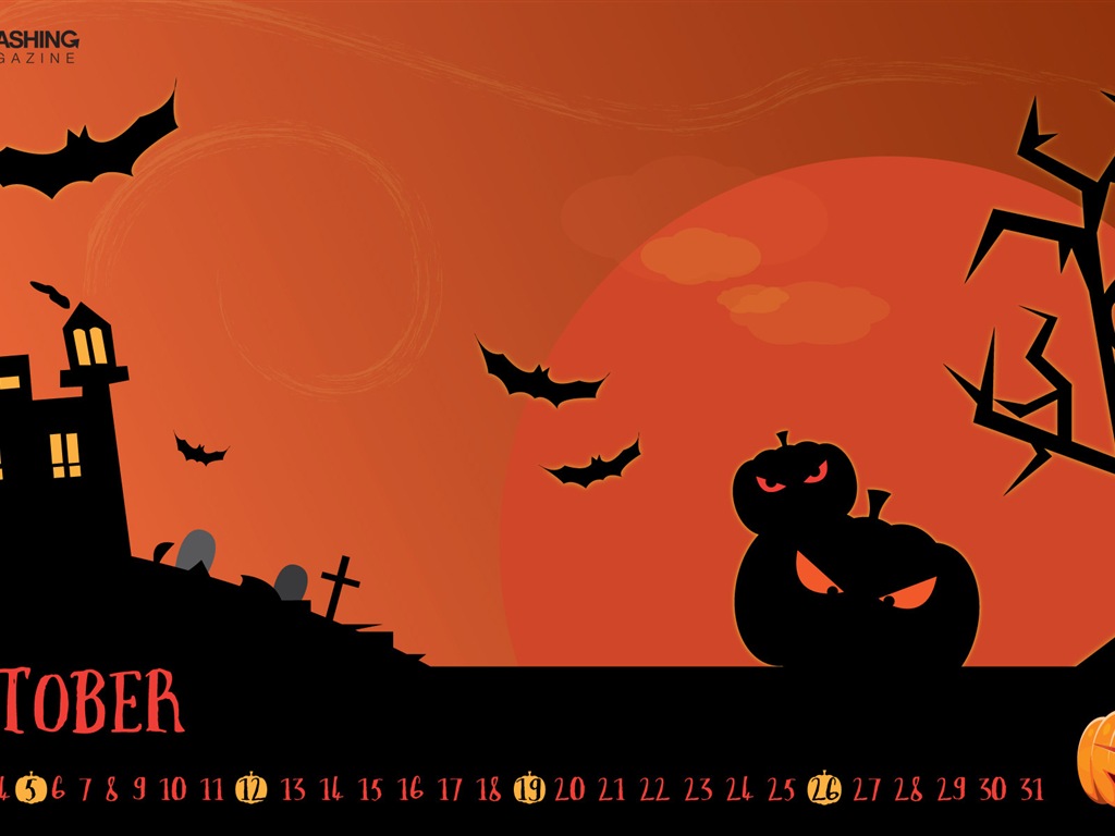 Oktober 2014 Kalender Tapete (2) #6 - 1024x768