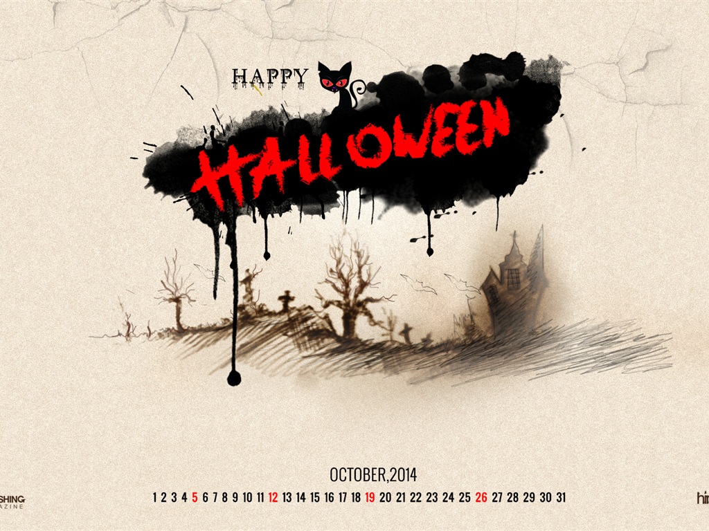 Oktober 2014 Kalender Tapete (2) #8 - 1024x768