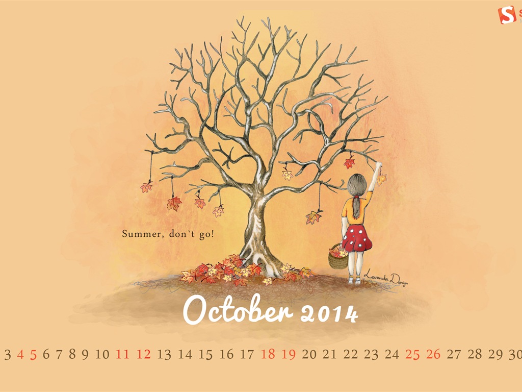 2014年10月 月曆壁紙(二) #16 - 1024x768