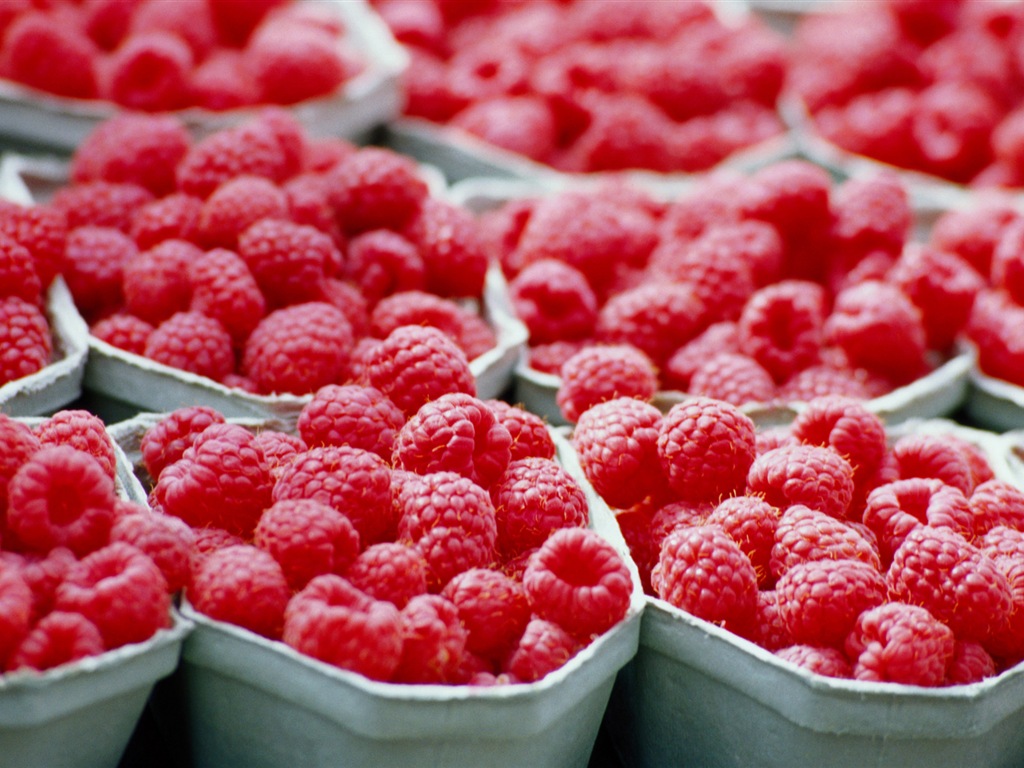 Fondos de pantalla de alta definición de frambuesa roja dulces #8 - 1024x768