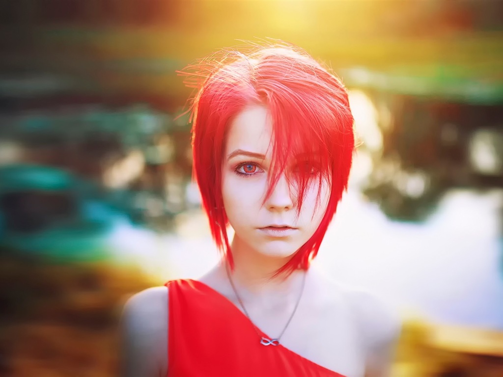 Short-haired girl HD wallpapers #1 - 1024x768