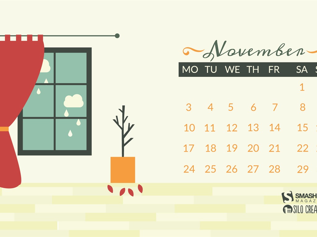 November 2014 Kalender Tapete (2) #10 - 1024x768