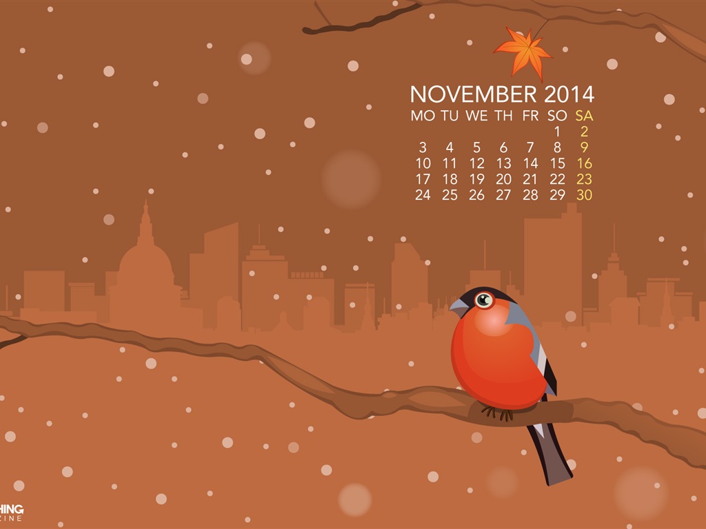 November 2014 Calendar wallpaper(2) #13 - 1024x768