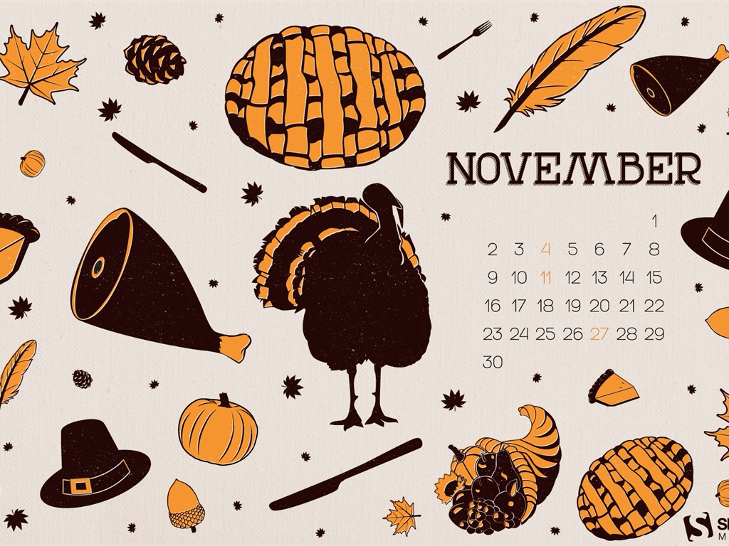 November 2014 Calendar wallpaper(2) #14 - 1024x768