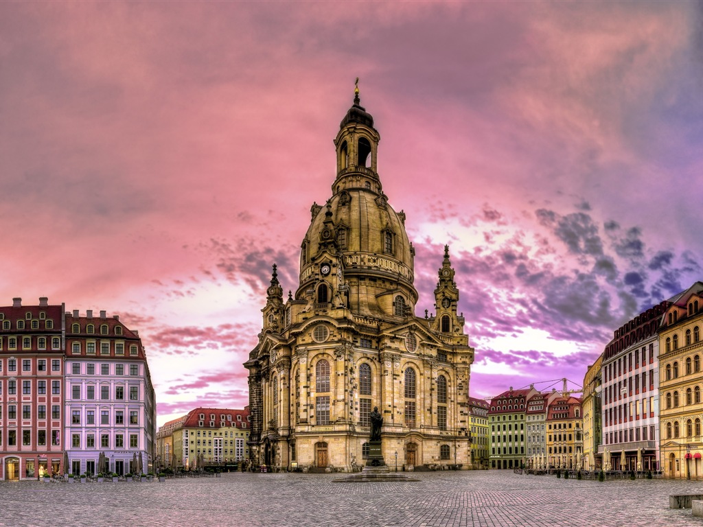 Allemagne Dresde paysage urbain fonds d'écran HD #1 - 1024x768