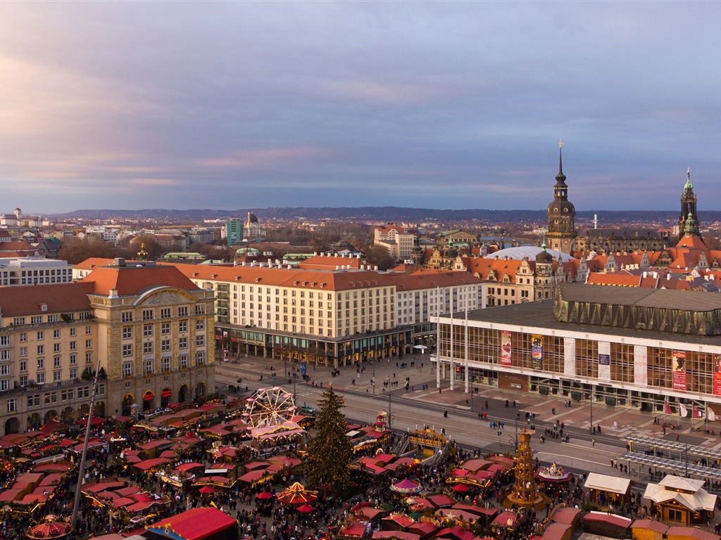 Allemagne Dresde paysage urbain fonds d'écran HD #11 - 1024x768