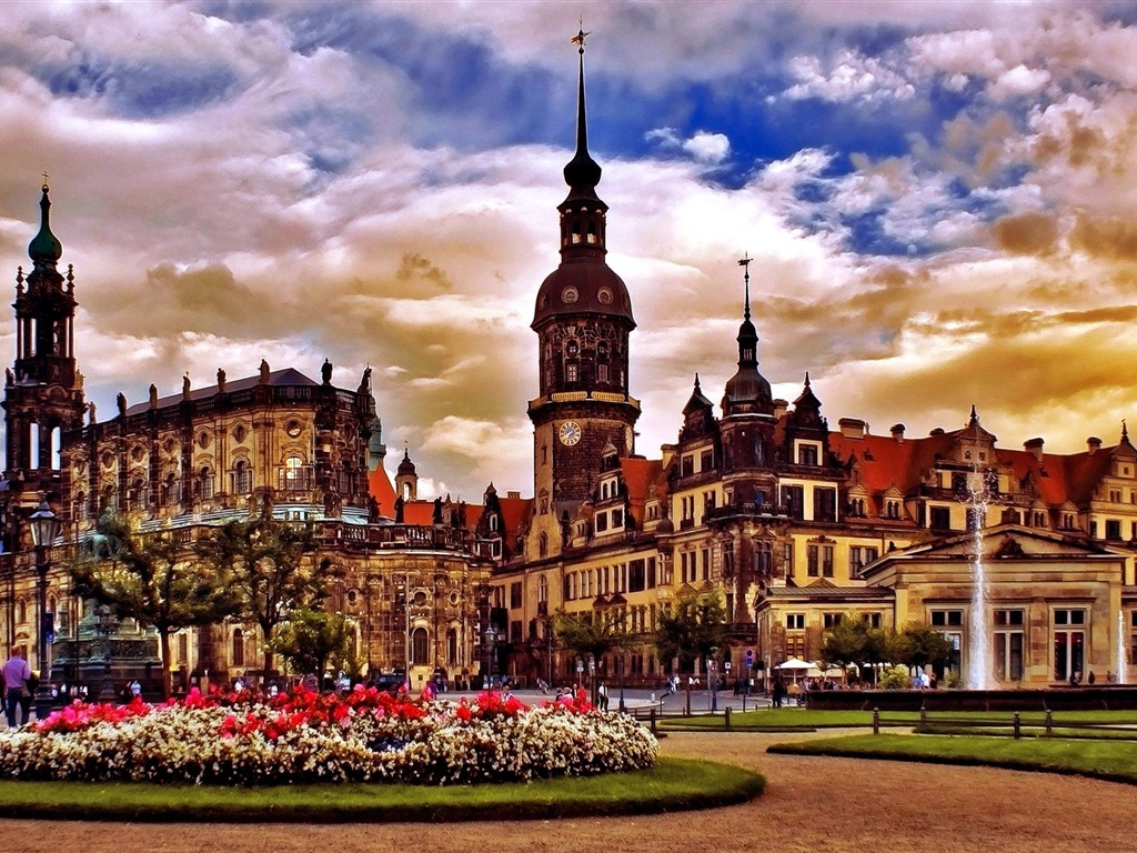 Allemagne Dresde paysage urbain fonds d'écran HD #17 - 1024x768