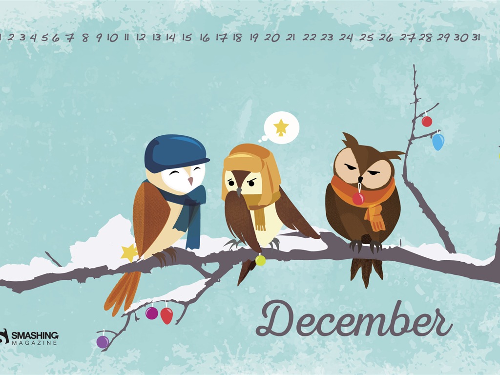 December 2014 Calendar wallpaper (2) #16 - 1024x768