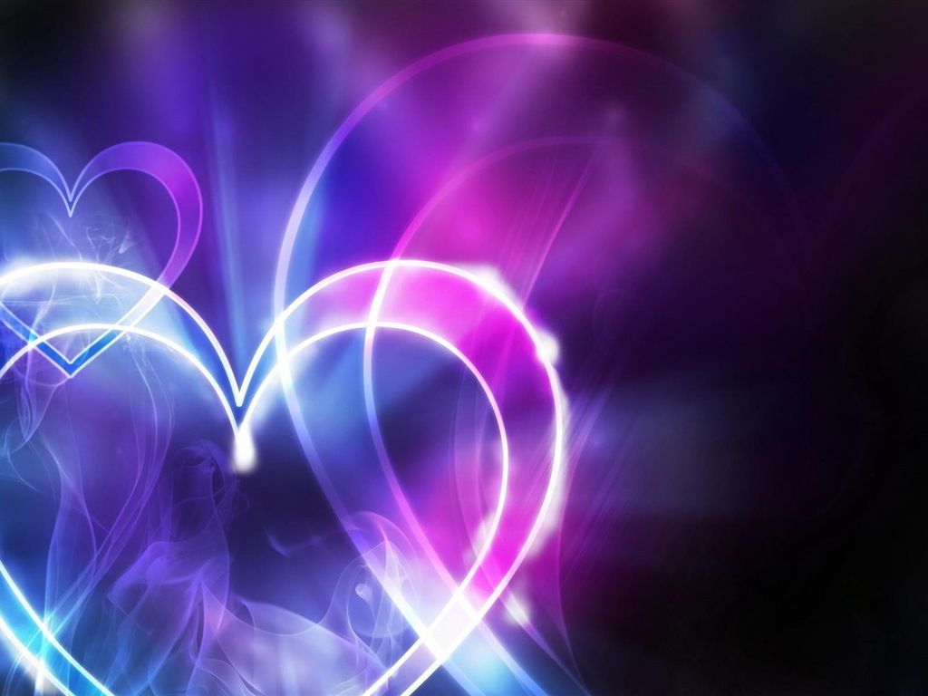 El tema del amor, fondos de pantalla de alta definición en forma de corazón creativas #8 - 1024x768