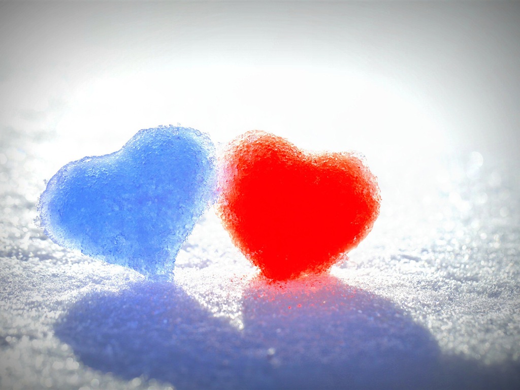 Le thème de l'amour, créatives fonds d'écran HD en forme de coeur #13 - 1024x768