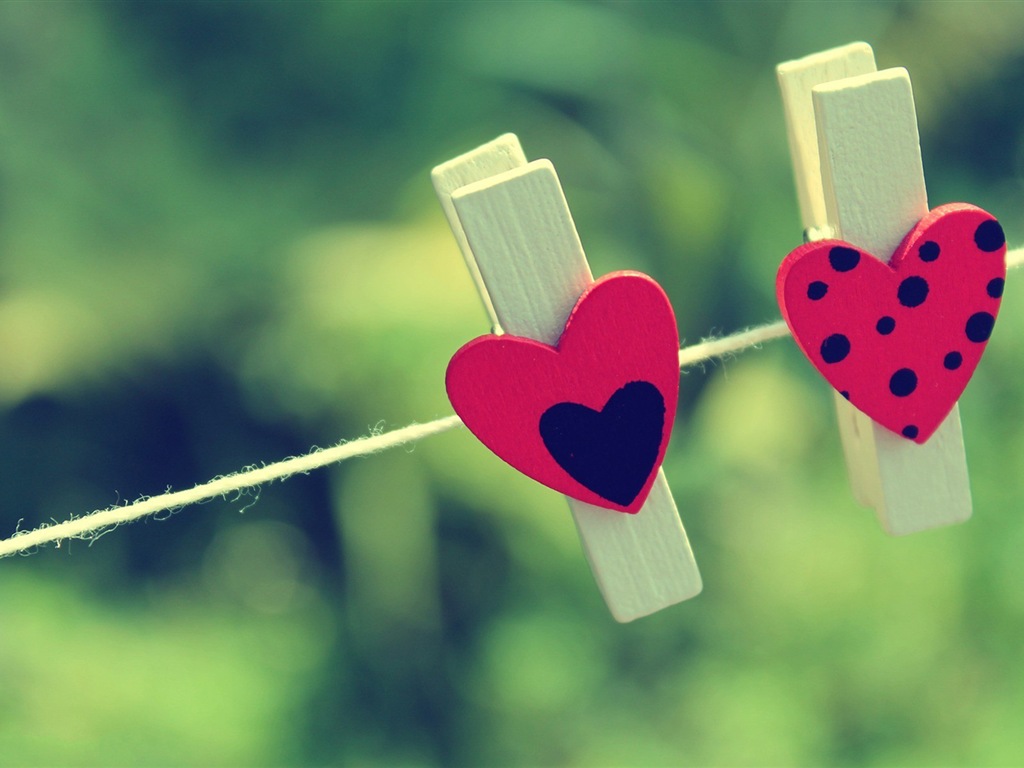 The theme of love, creative heart-shaped HD wallpapers #18 - 1024x768
