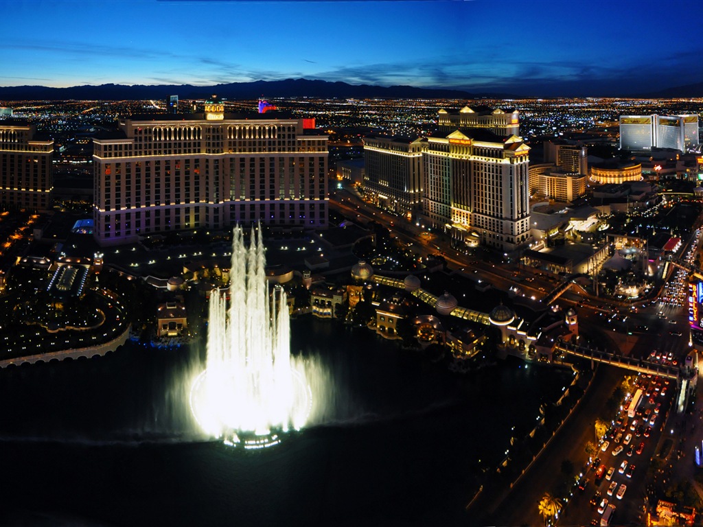 Hermosa noche en fondos de pantalla de alta definición de Las Vegas #6 - 1024x768