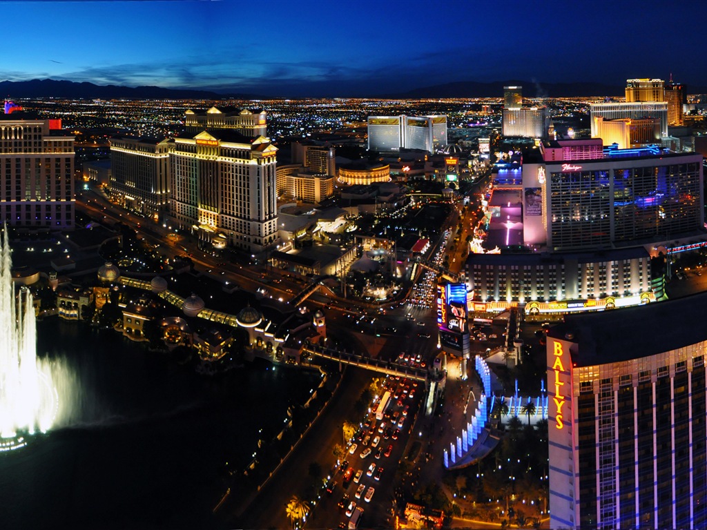 Hermosa noche en fondos de pantalla de alta definición de Las Vegas #7 - 1024x768