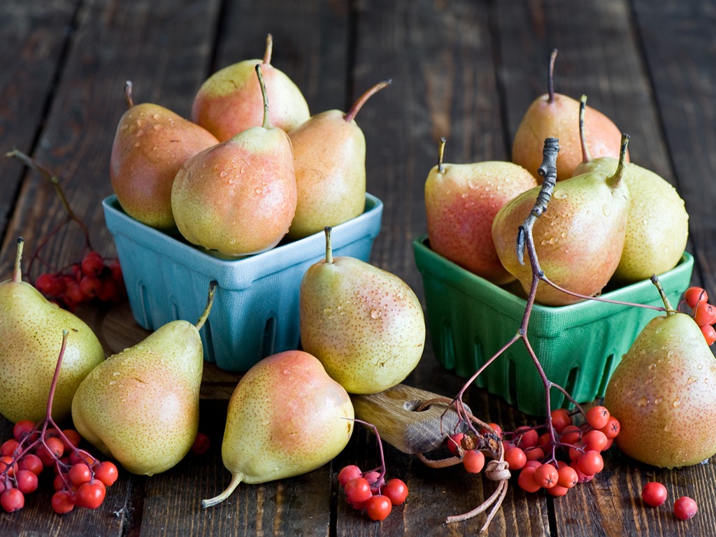 Suculenta fruta, peras fondos de pantalla de alta definición en primer plano #14 - 1024x768