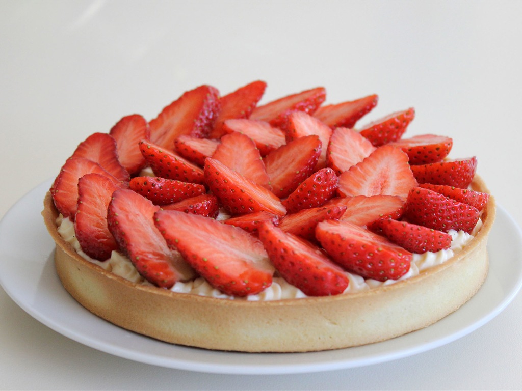 Delicioso pastel de fresas fondos de pantalla de alta definición #11 - 1024x768