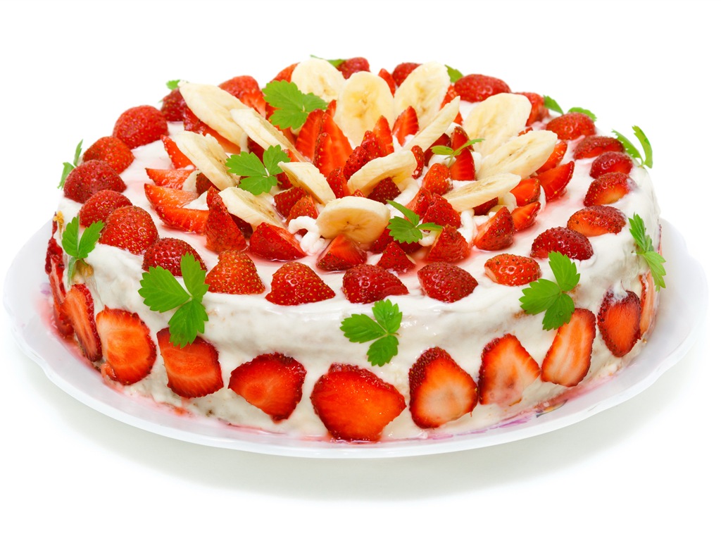 Delicioso pastel de fresas fondos de pantalla de alta definición #17 - 1024x768