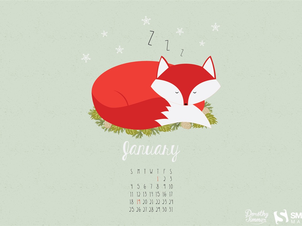 Janvier 2015 calendar fond d'écran (2) #15 - 1024x768