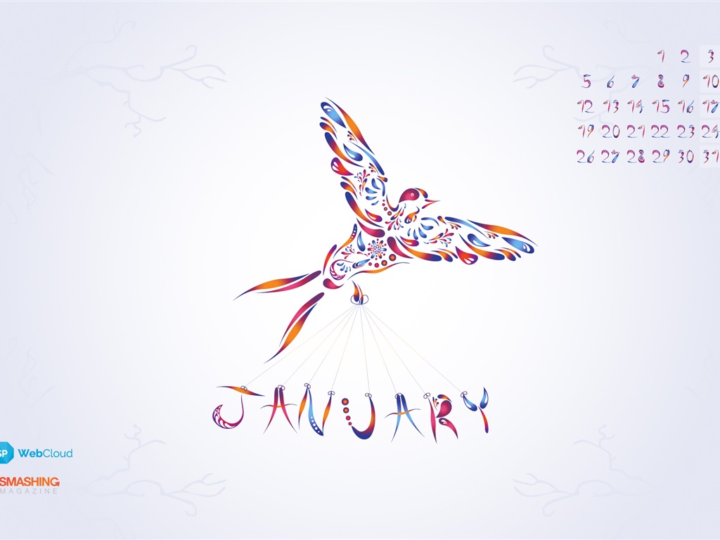 Januar 2015 Kalender Wallpaper (2) #17 - 1024x768