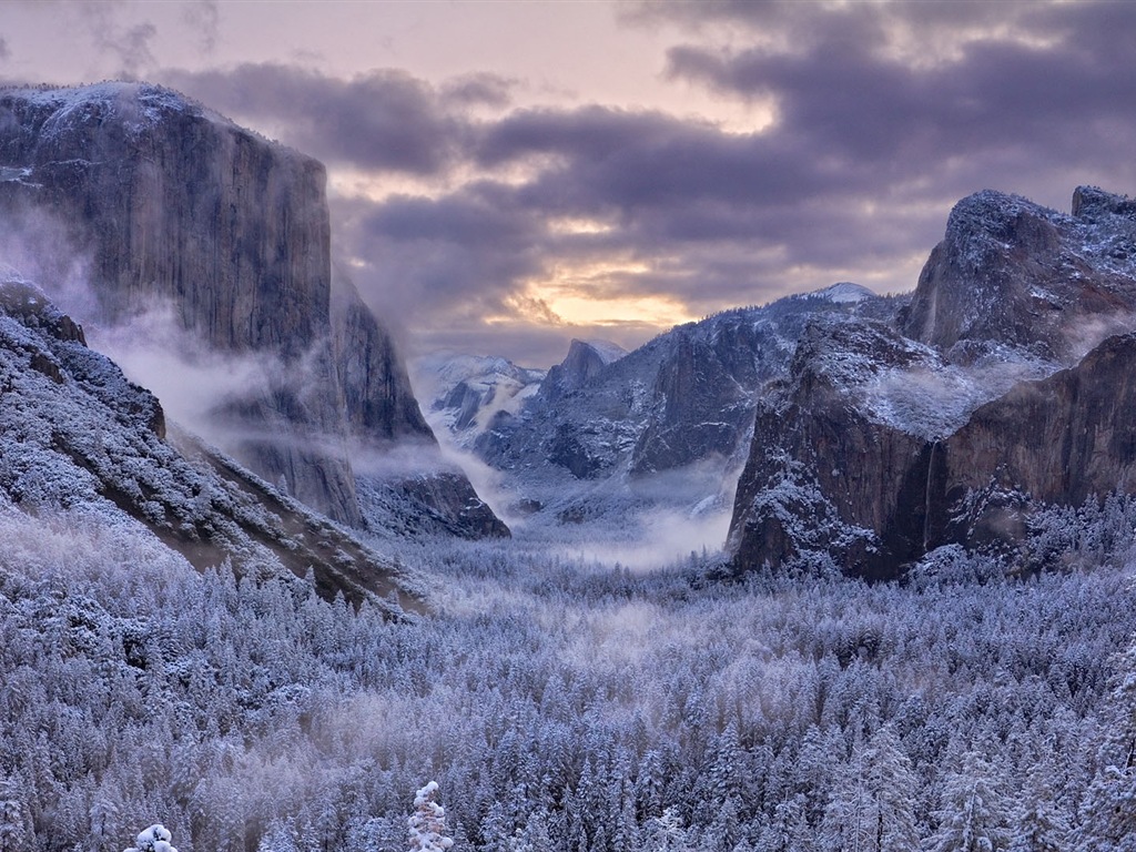 La nieve del invierno fondos de pantalla HD hermoso paisaje #3 - 1024x768