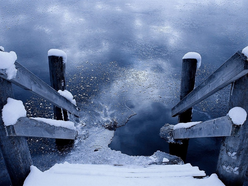 La nieve del invierno fondos de pantalla HD hermoso paisaje #8 - 1024x768