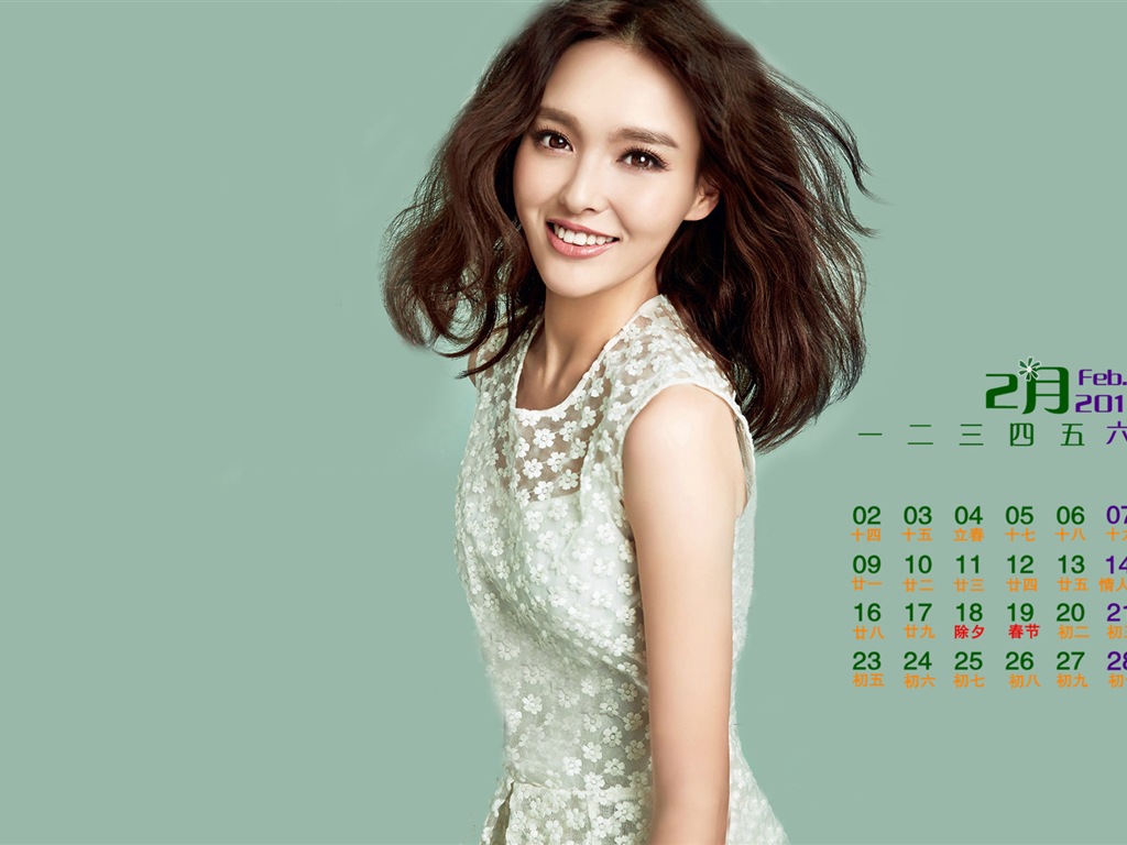 Februar 2015 Kalender Wallpaper (1) #11 - 1024x768