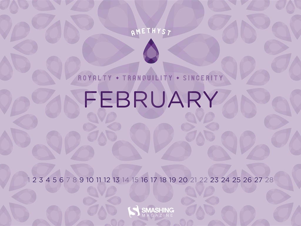 Februar 2015 Kalender Wallpaper (2) #2 - 1024x768
