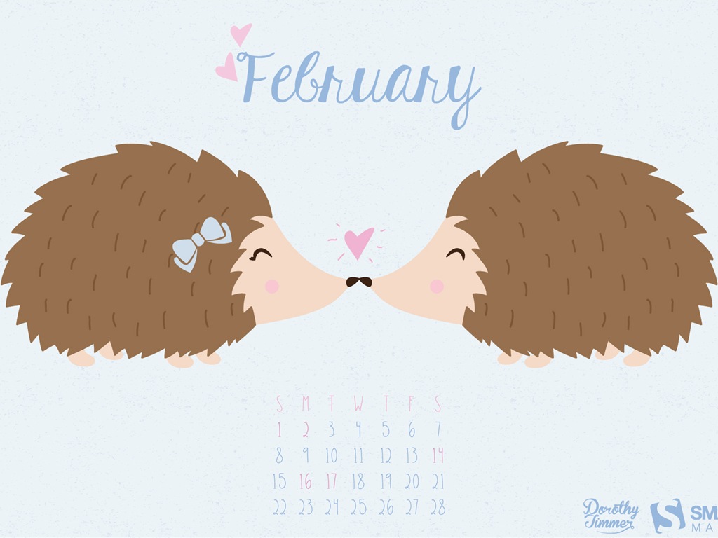 Februar 2015 Kalender Wallpaper (2) #9 - 1024x768