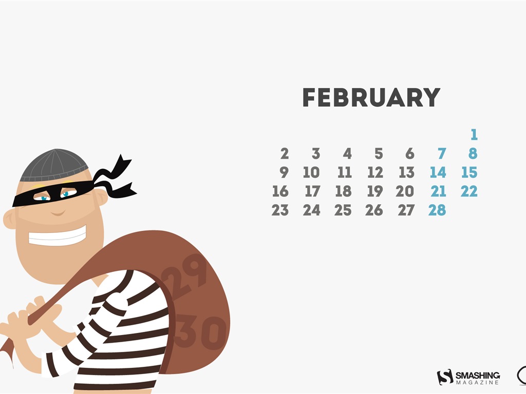 Februar 2015 Kalender Wallpaper (2) #18 - 1024x768