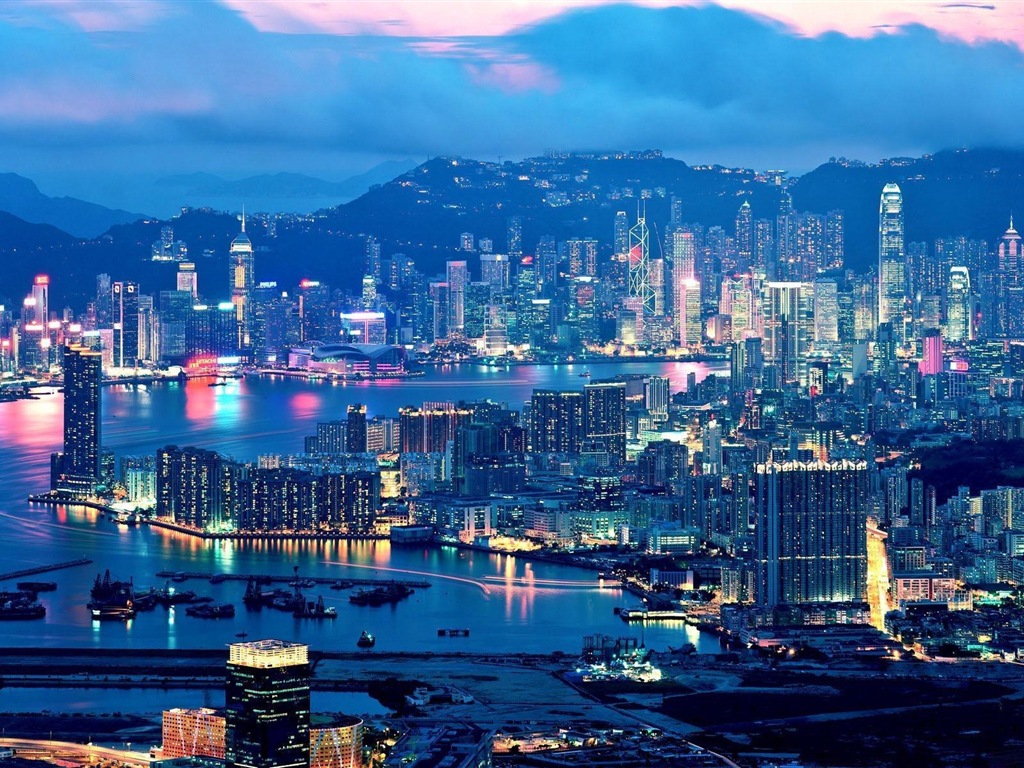 美麗的香港 城市景觀 高清壁紙 #17 - 1024x768