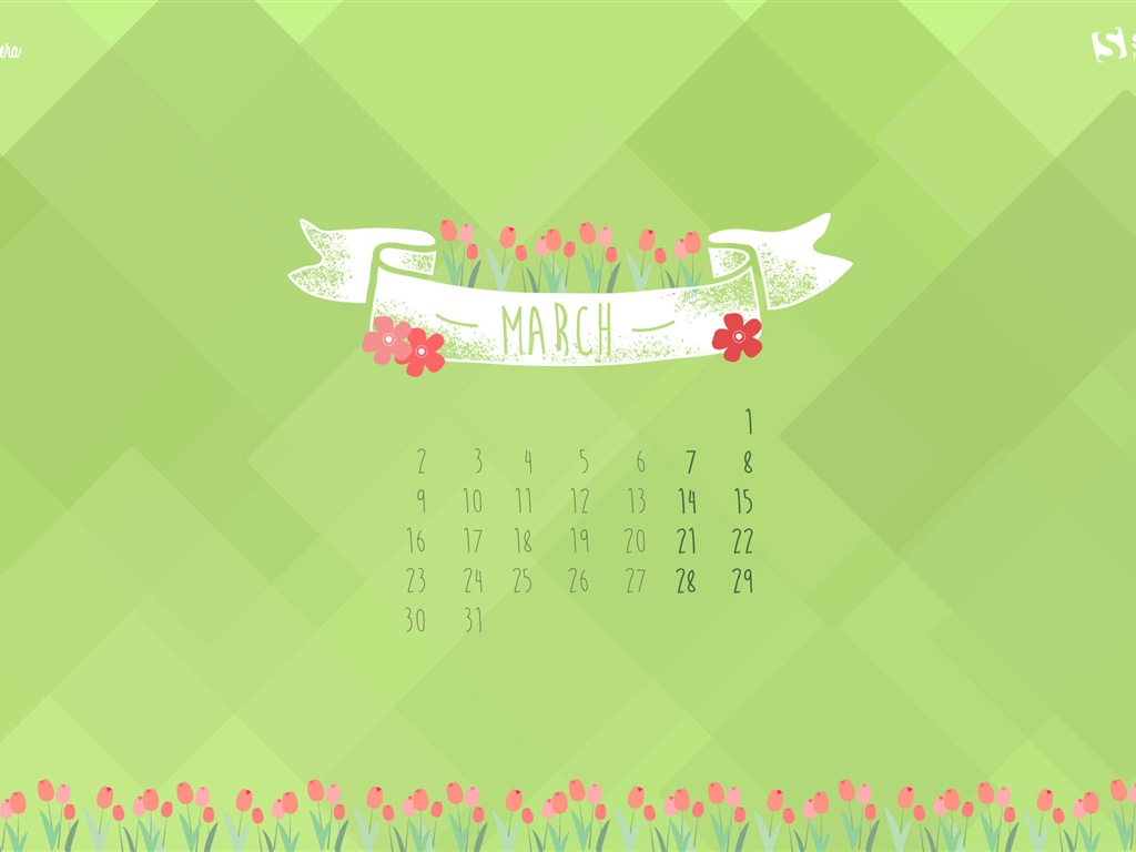 2015年3月 月曆壁紙(二) #2 - 1024x768